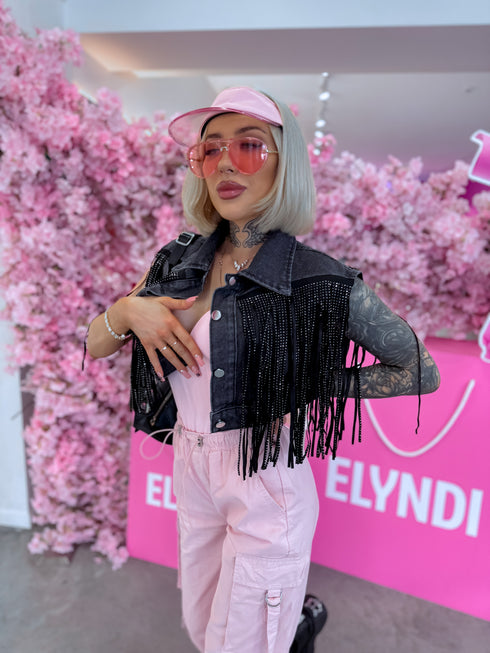 Džinsa veste "CRYSTAL MATCH" 56017 - TUMŠI PELĒKA