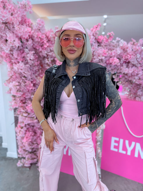 Džinsa veste "CRYSTAL MATCH" 56017 - TUMŠI PELĒKA