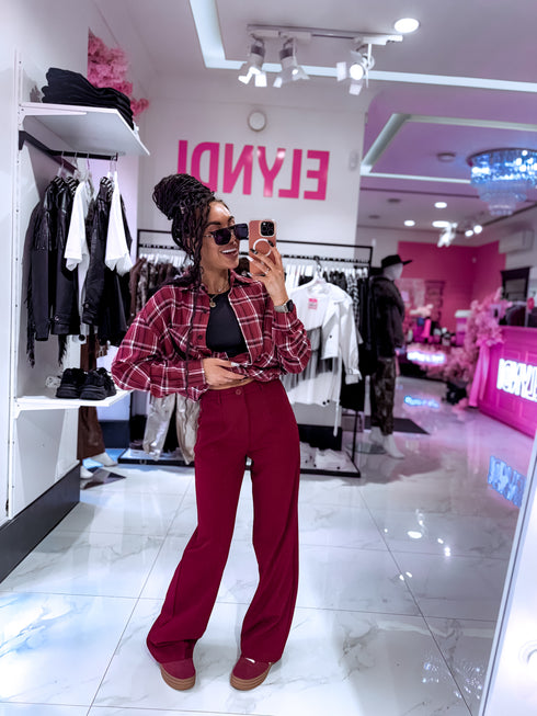 Classic, BORDEAUX fabric pants "SEASON HIT" VS02