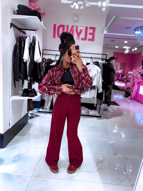 Classic, BORDEAUX fabric pants "SEASON HIT" VS02