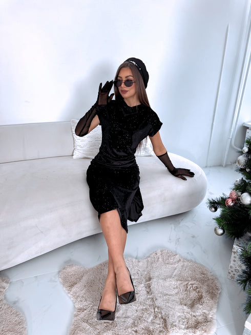 Kleita "VELVET STARS A18823" - melna