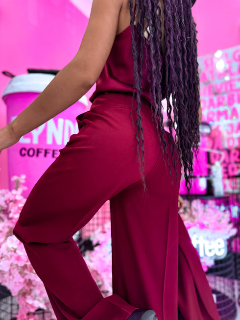 Classic, BORDEAUX fabric pants "SEASON HIT" VS02