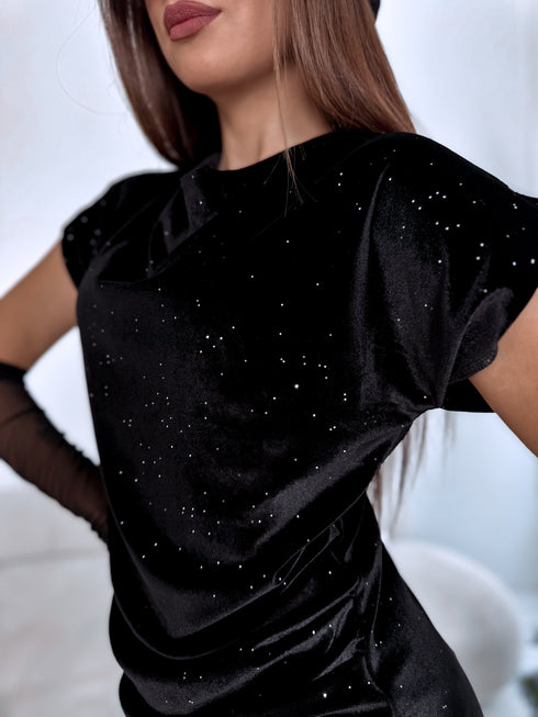 Kleita "VELVET STARS A18823" - melna