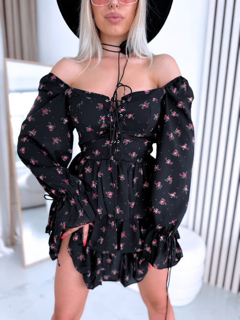 Dress W668 "ROSE QUARTZ" - black