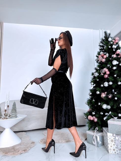 Kleita "VELVET STARS A18823" - melna