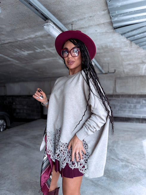 LIELIZMĒRA džemperis "SHAKE IT FF89"- TUMŠI BĒŠS