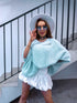 Mohair oversized jacket "POSES" 84236 - MINT