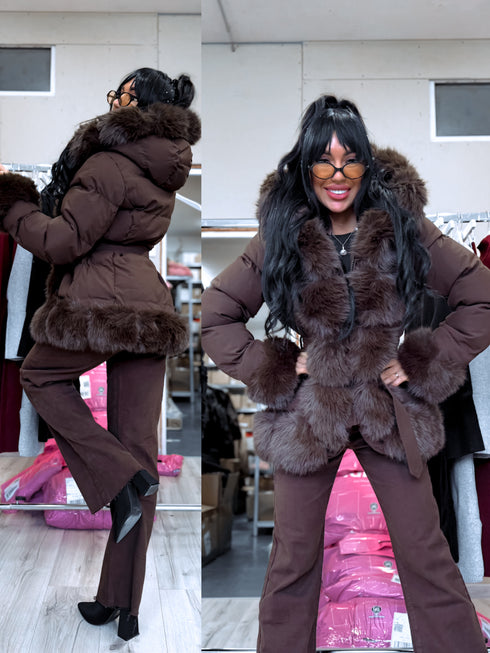 Short jacket "STREAK FC7607" - CHOCO PRE-ORDER