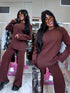 Knitted Set "SMOOTH LINES E5388" - CHOCO