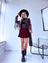 "MOONSTONE 4359" crop jacket - burgundy