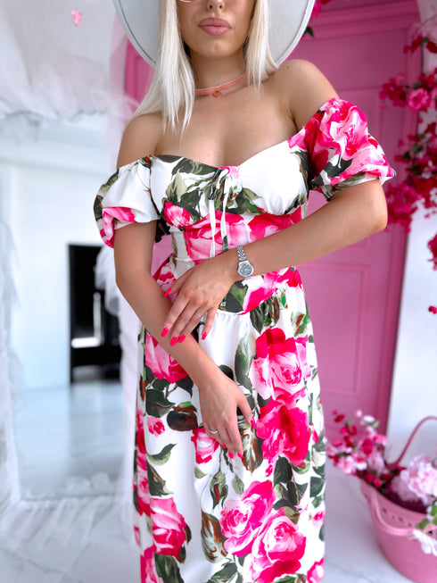 "MARGARITA 288" dress - rose pattern