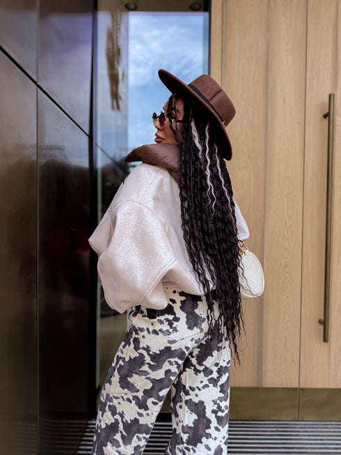 Jacket "ORDER 9085" - light beige with choco