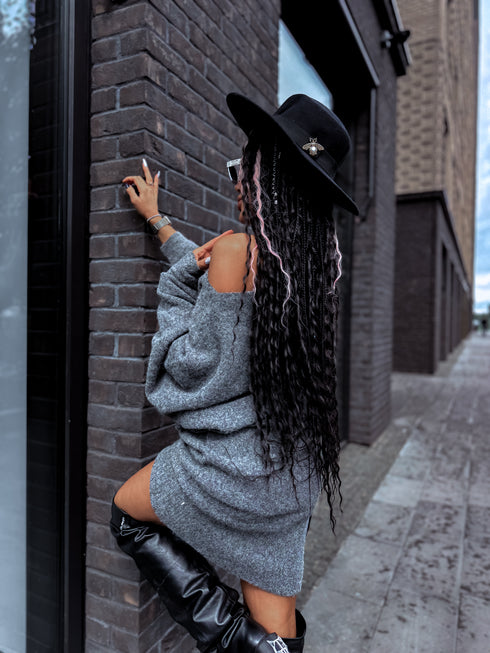 One size платье-свитер "RAINFOREST TL220" - СЕРЫЙ