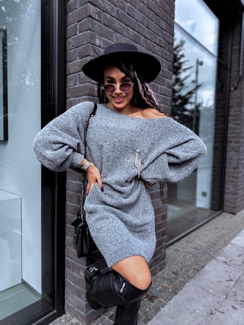 One size платье-свитер "RAINFOREST TL220" - СЕРЫЙ