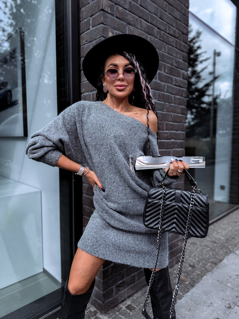 One size платье-свитер "RAINFOREST TL220" - СЕРЫЙ