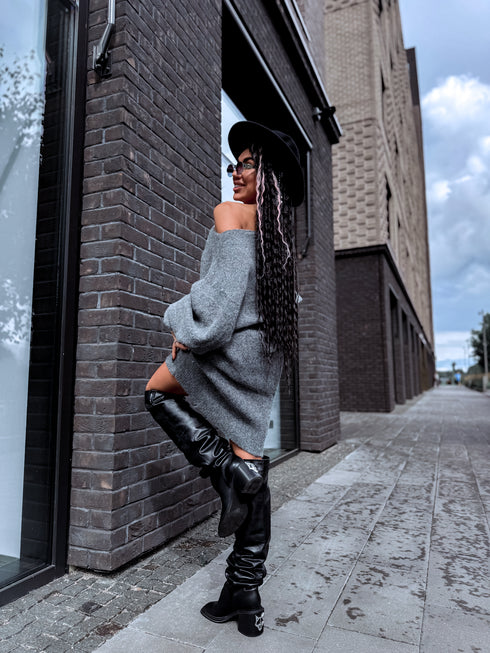 One size платье-свитер "RAINFOREST TL220" - СЕРЫЙ