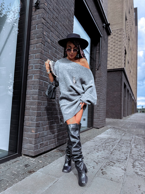 One size платье-свитер "RAINFOREST TL220" - СЕРЫЙ