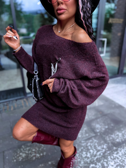 One size платье-свитер "RAINFOREST TL220" - БОРДОВЫЙ