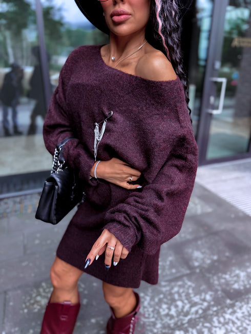 One size платье-свитер "RAINFOREST TL220" - БОРДОВЫЙ