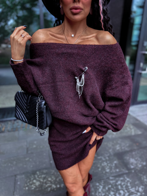 One size платье-свитер "RAINFOREST TL220" - БОРДОВЫЙ