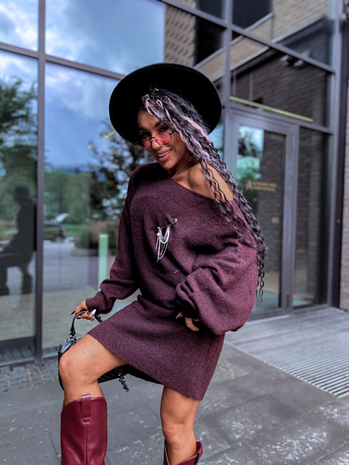 One size платье-свитер "RAINFOREST TL220" - БОРДОВЫЙ