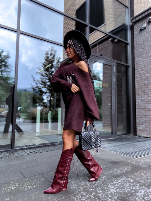 "CREME BRULE 7682" boots - BORDEAUX