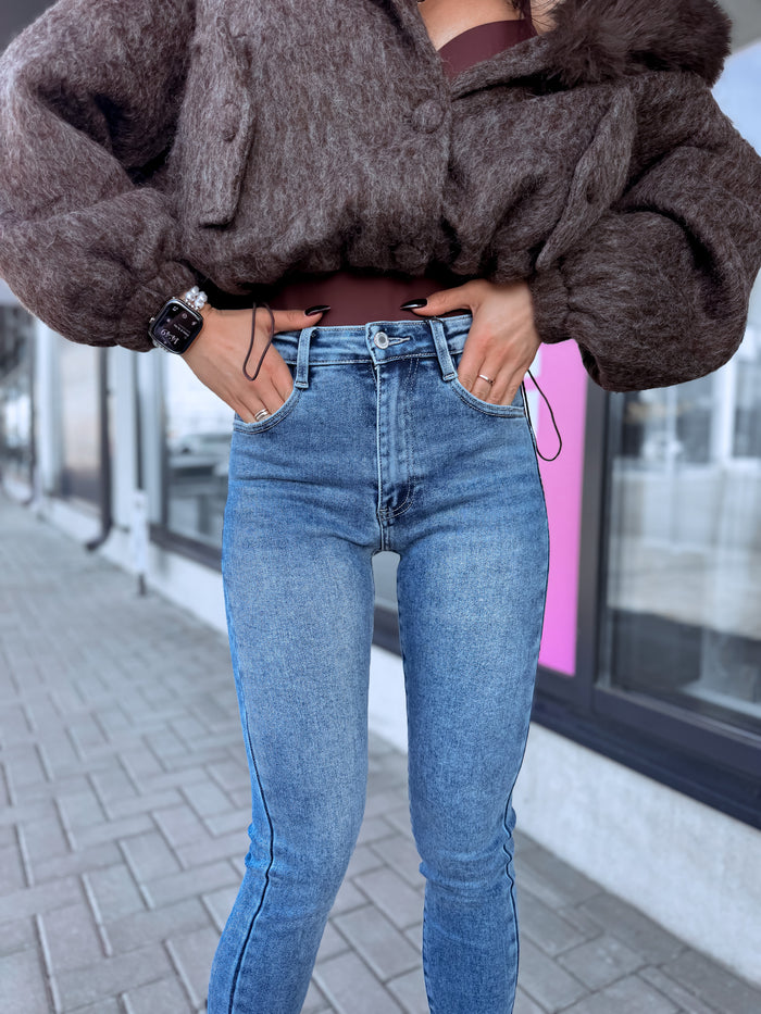 Push-up jeans "PERFECT" T5356-3 - BLUE