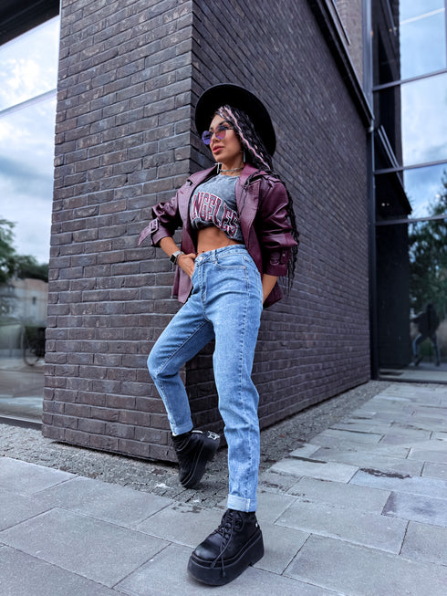 "SPIRIT" denim pants -BLUE AT133-36