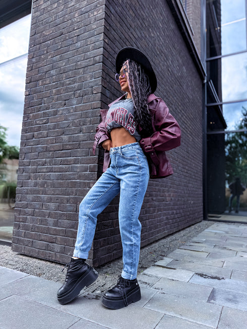 "SPIRIT" denim pants -BLUE AT133-36