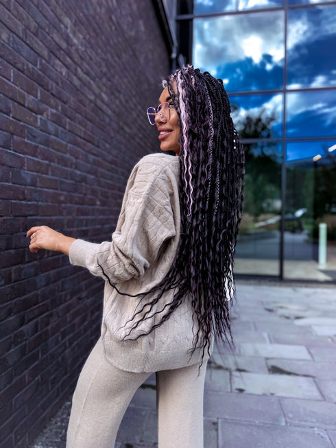 Knitted set "TOBLERONE 1039" - BEIGE