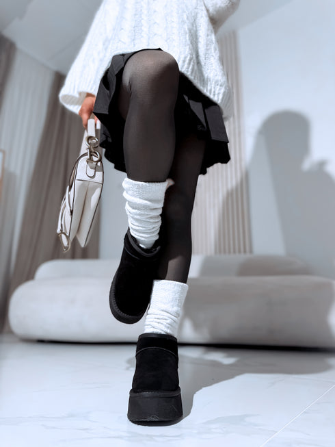 "FEYN" замшевые угги 6391 - ЧЕРНЫЕ