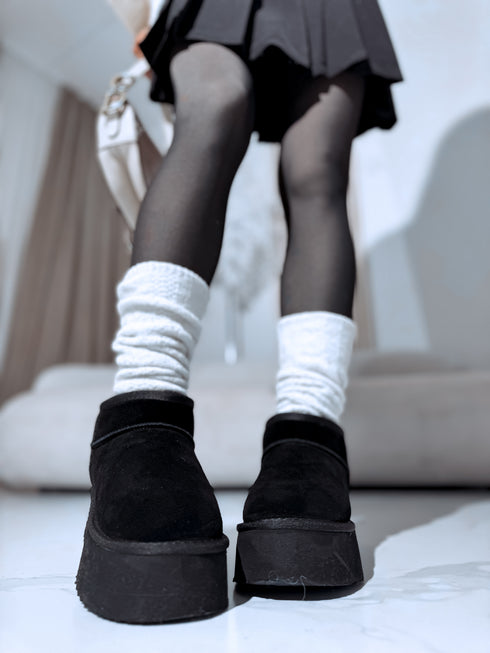 "FEYN" замшевые угги 6391 - ЧЕРНЫЕ