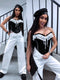 Luxurious corset "WHISPERED LOVE" ST13217 - BLACK & WHITE PRE-ORDER