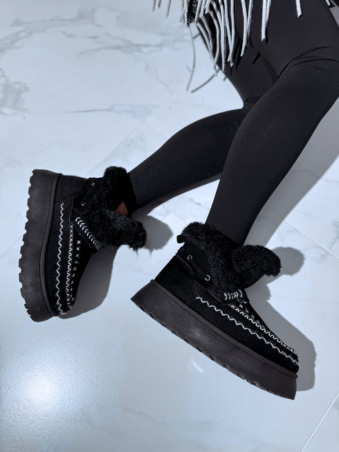 "GLACYN" īsie zābaki F-572 - MELNI