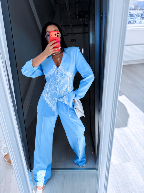 2in1 komplektas su nėriniais "ICE SPIRIT 25229" - ŠVIESIAI MĖLYNA