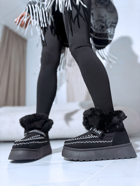 "GLACYN" īsie zābaki F-572 - MELNI