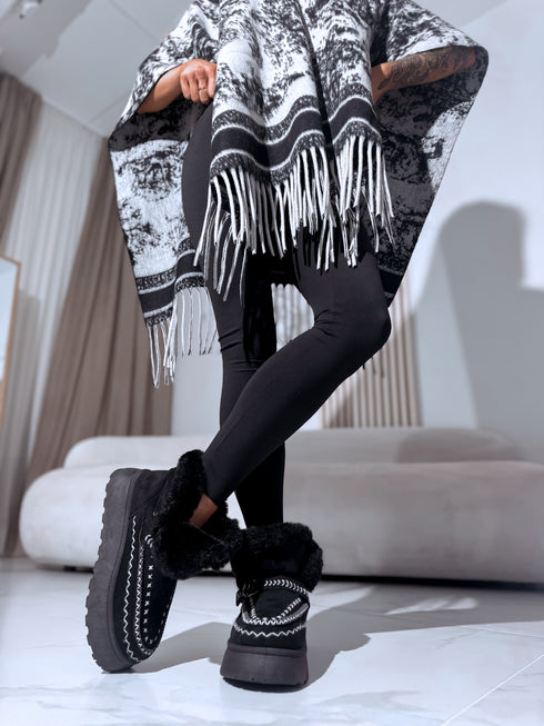 "GLACYN" īsie zābaki F-572 - MELNI