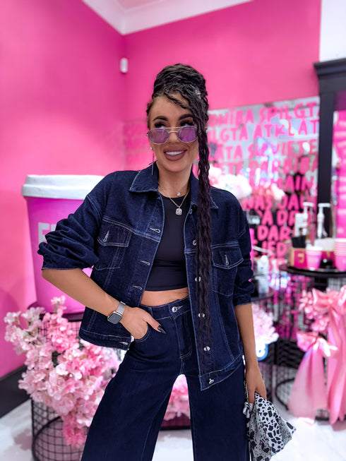 HM8505-1 džinsa jaka "TWILIGHT" - tumši zila