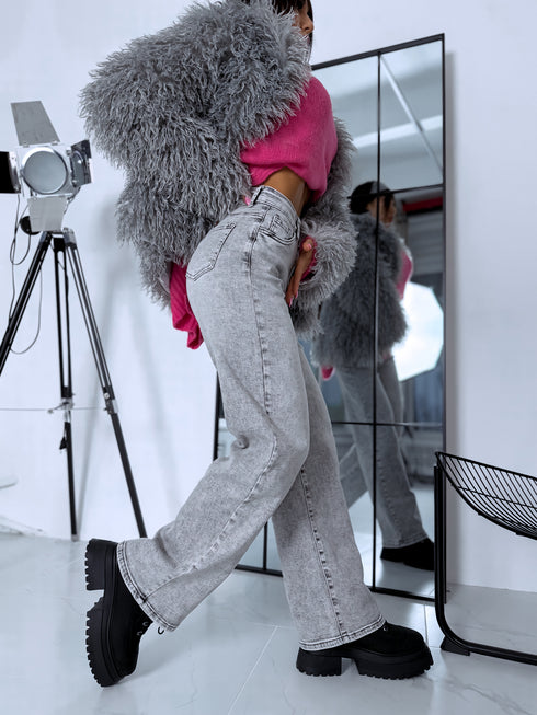 СВЕТЛО-СЕРЫЕ джинсы "MOUNTAINS" DJ2597