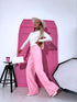 Classic, LIGHT PINK, fabric trousers "SEASON HIT" VS02