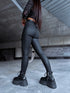 ELYNDI BEST faux leather pants with push-up effect