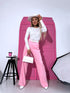 Classic, LIGHT PINK, fabric trousers "SEASON HIT" VS02