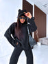 Knitted set "SMOOTH LINES E5388" - BLACK PRE-ORDER