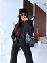 Knitted set "SMOOTH LINES E5388" - BLACK PRE-ORDER