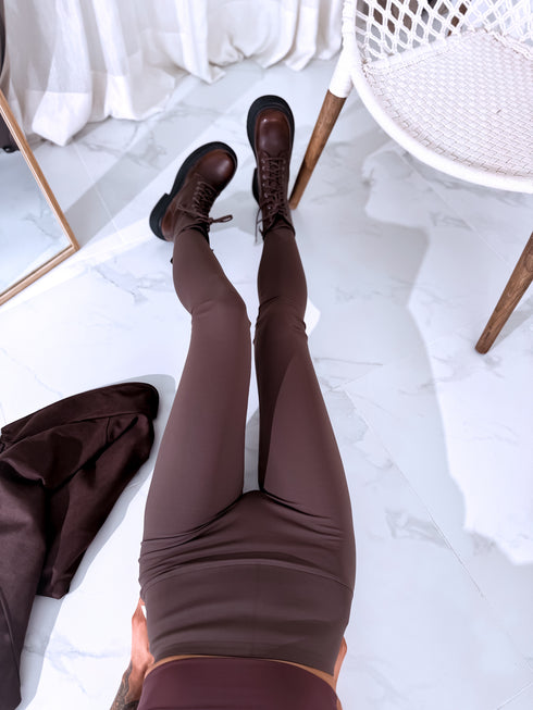 TERMO legingi "CLIMB" LM88212 - CHOCO PRE-ORDER