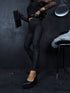 MATTE imitation leather PUSH-UP pants C9253-1 - black PRE-ORDER