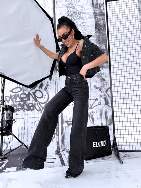 ITIN ILGOS džinsinės kelnės "STEEL FLOW" DJ2735 - TAMSIAI PILKOS