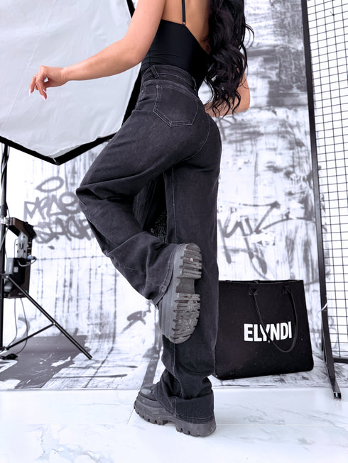 ITIN ILGOS džinsinės kelnės "STEEL FLOW" DJ2735 - TAMSIAI PILKOS