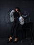 MATTE imitation leather PUSH-UP pants C9253-1 - black PRE-ORDER