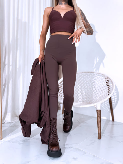 TERMO legingi "CLIMB" LM88212 - CHOCO PRE-ORDER